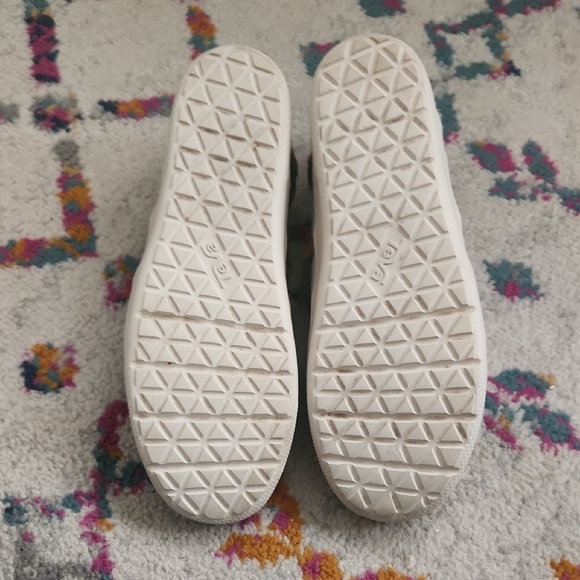 Teva Women's Light Green Canvas Slip-On Flats with Olive Straps - Picture 5 of 11